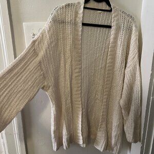 Cream knit oversized Garage cardigan